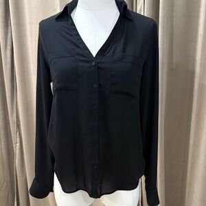 Express Black Women's Button-Down Shirt